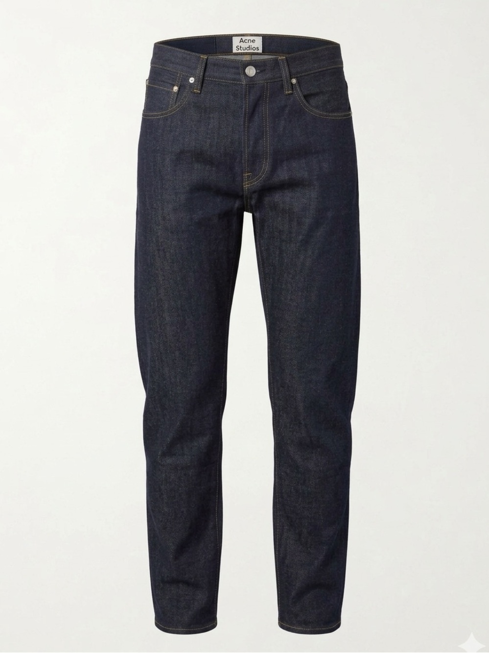 Acne Studios Max Str Raw in Raw Slim Straight Dark Wash Denim Jeans Mens 34x32